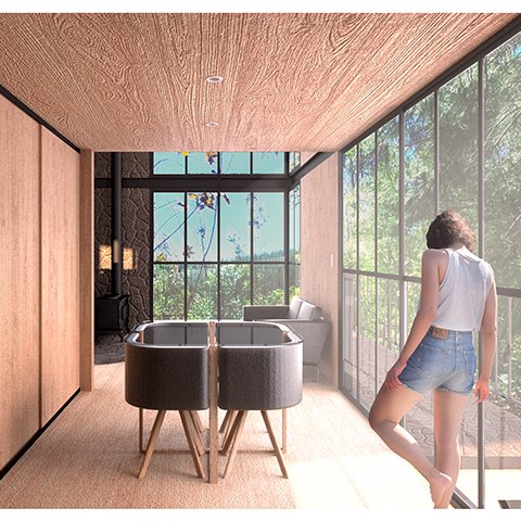 Refugio Mirador Empedrado - Render interior 2